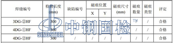 吊鉤檢測項目結(jié)果