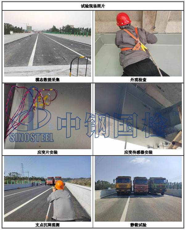 橋梁動靜載檢測現(xiàn)場圖