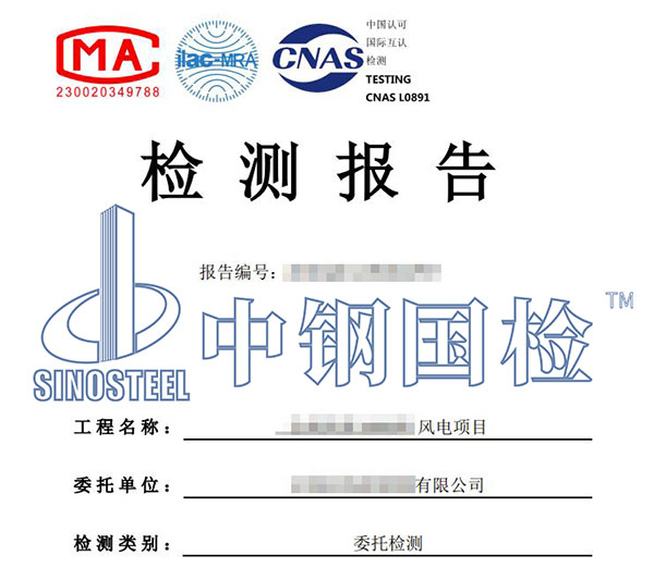 風電項目試驗檢測報告