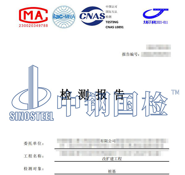 樁基礎(chǔ)檢測報告